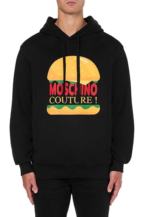 HAMBURGER HOODIE BLACK 1