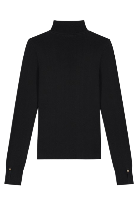 JOLIE ROLL NECK BUTTON TOP BLACK 3