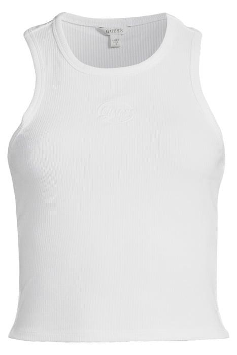 SL DENISE RIB LOGO T PURE WHITE 3