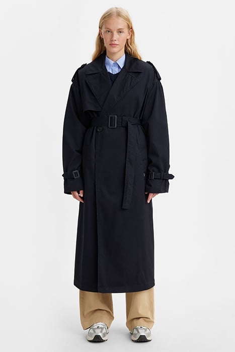 SLACKER TRENCH COAT BLACK 1