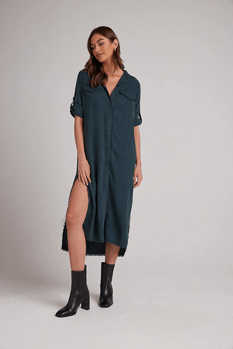 MAXI SHIRT DRESS JADE NIGHT 1