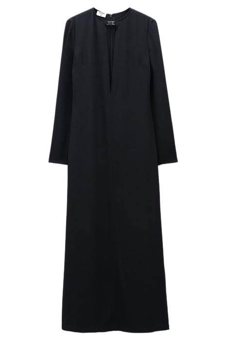LONG SPLIT DRESS BLACK 1