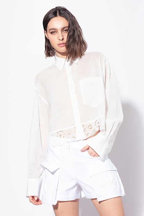 SAINT TROPEZ SHORTS TELA PARACADUTE CON DETTAGLI SANGALLO PU 1