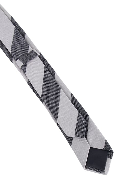 M. OXFORD STRIPE TIE BEIGE/BLAC 3