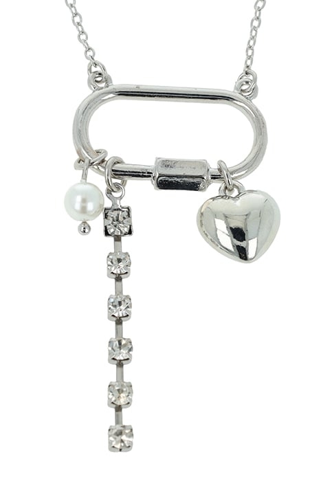 DANGLING CHARMS NECKLACE RHODIUM 2
