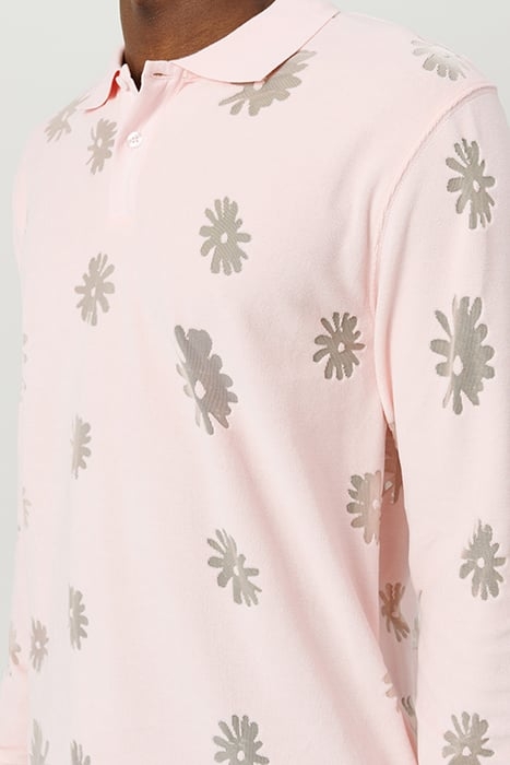 ROBERT LONG-SLEEVED POLO SHIRT PINK MULTI 7