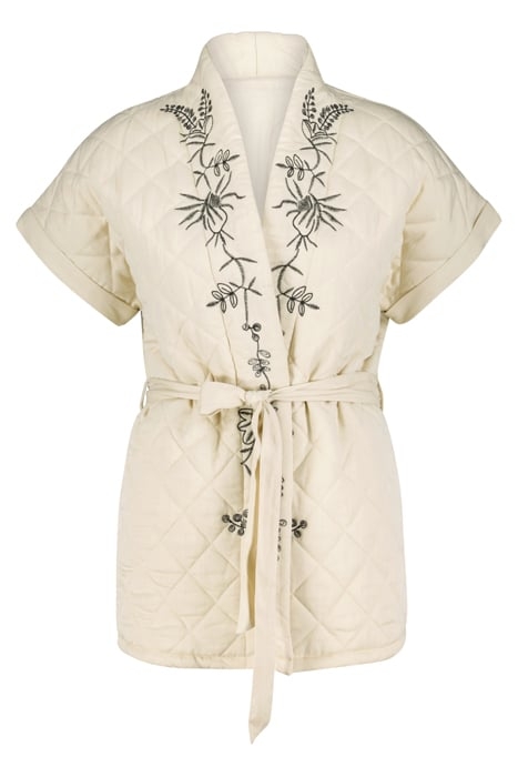 GILET CENTREPIECE EMBRO OYSTER WHITE WITH CENTREPIECE EMBRO 4