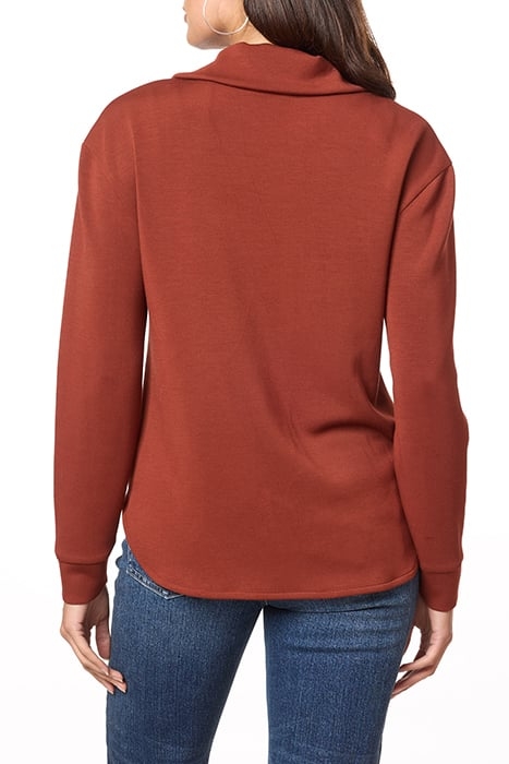 PATCH PKT ZIP FRONT MOCK NECK ARABIAN SPICE 3