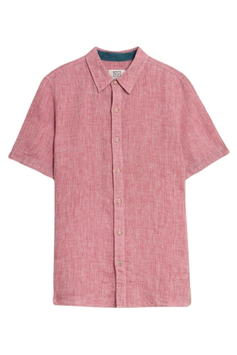 PEMBROKE LINEN SHIRT MID RED 2