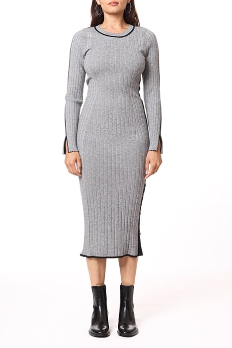 SPORTY STRIPE DRESS MEDIUM HEATHER GREY 2