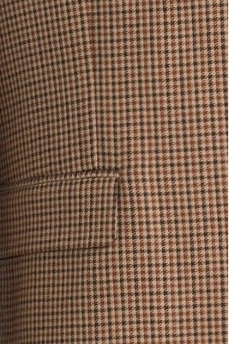 SINGLE BREASTED CHECK BLAZER SAND BEIGE 5