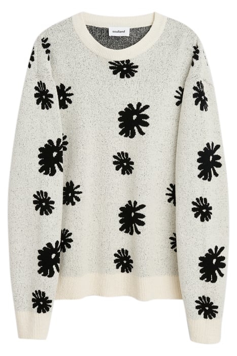 SUNNY CREWNECK SWEATER OFF WHITE MULTI 1