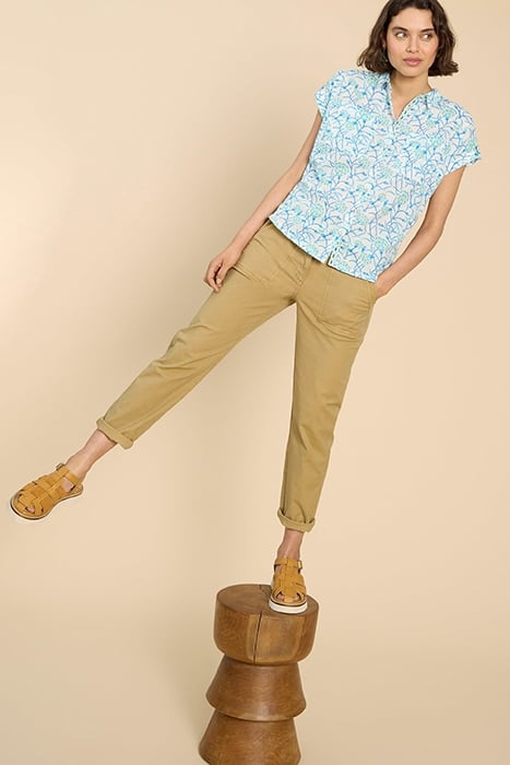 ELLIE COTTON SHIRT IVORY PRINTED 4