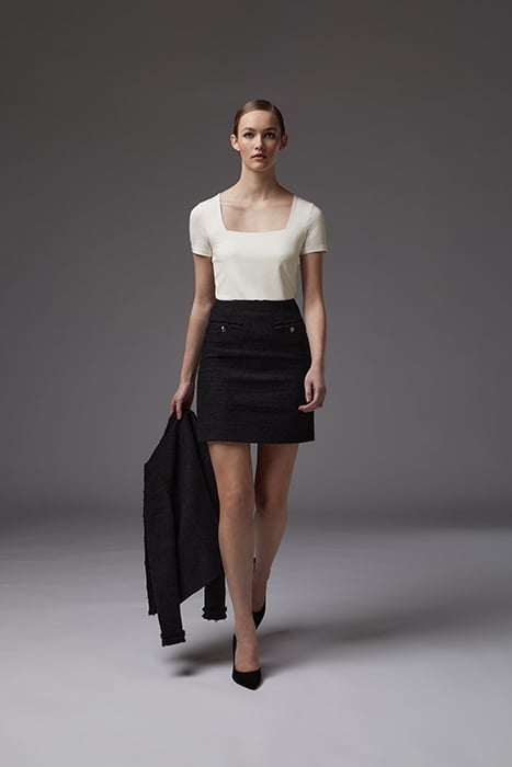 SK CHARLEE - BOUCLE TRIM BLACK 1