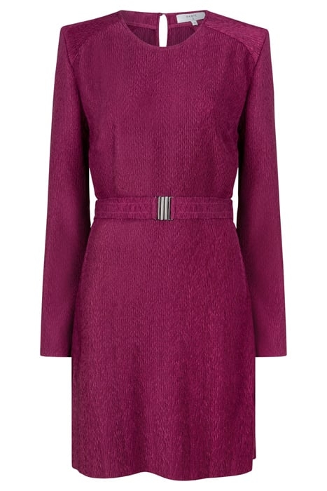 ARONÉ BELTED MINI DRESS WARM PLUM 3