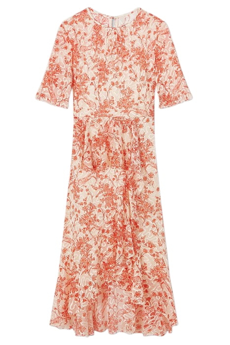 THEA TOILE MIDI DRESS RED 3