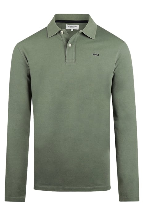 LONG SLEEVE POLO DARK SAGE 1