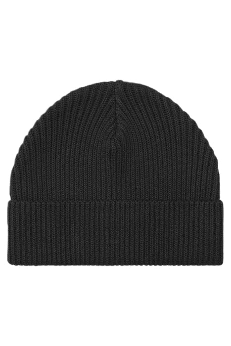 BEANIE ORGANIC COTTON-STRETCH BLACK 1