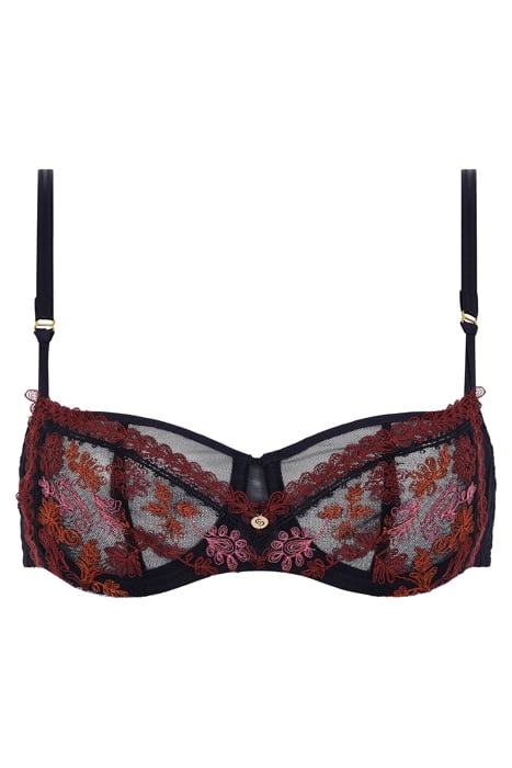 CO BRA UNDERW. HALF CUP BLACK FLOWERS MULTICO 3