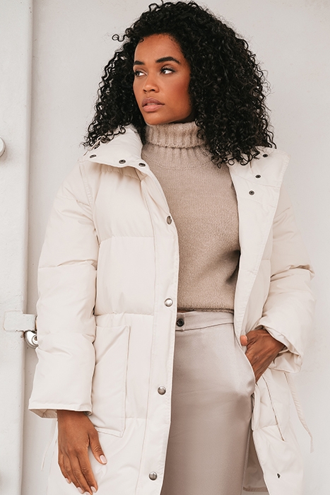 KYRA HIGH COLLAR JUMPER FAWN 3