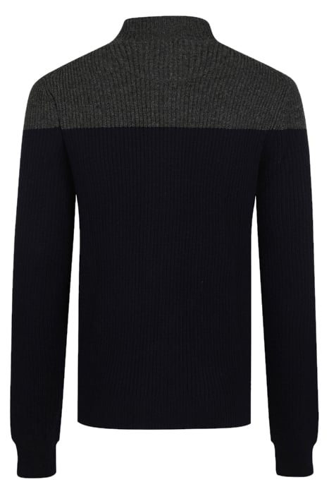 ZIP THRU BUTTON CARDIGAN NAVY 2