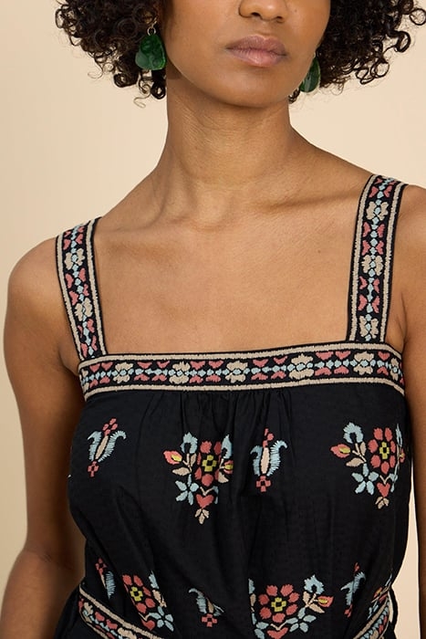 FIONA MAXI DRE BLACK PRINTED 4