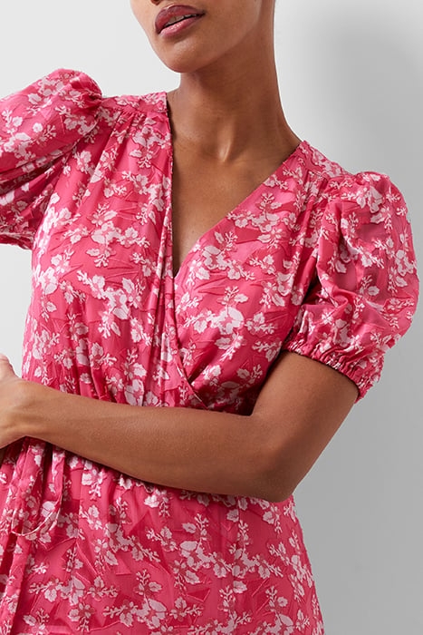 ELIANNA BURNOUT DRESS RED 4