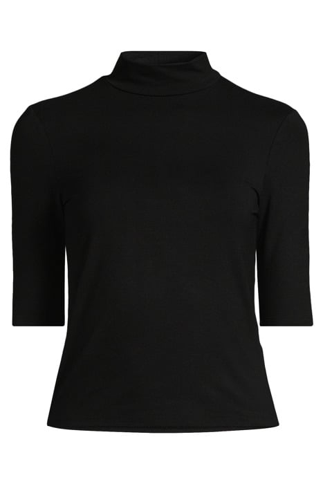 ELBOW SLV MOCK NECK TEE BLACK 4
