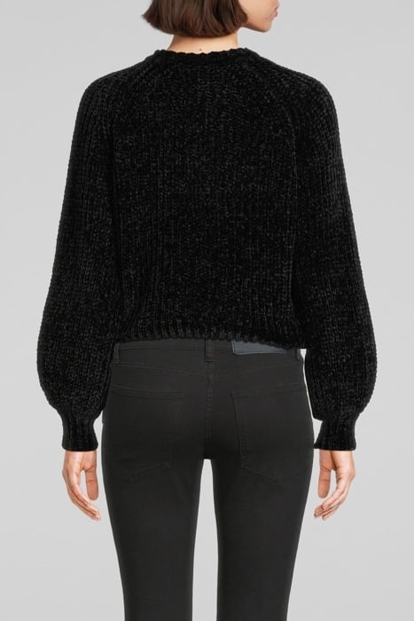 BISHOP SLEEVE TIE FRONT TOP BLACK 2