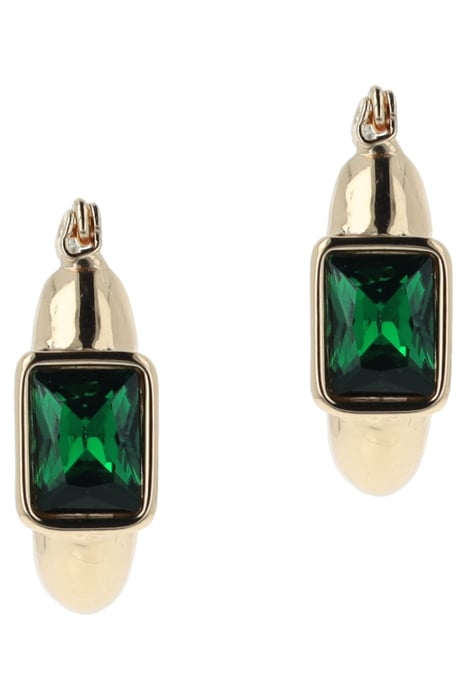 GREEN CRYSTAL HOOPS GREEN CRYSTAL 3