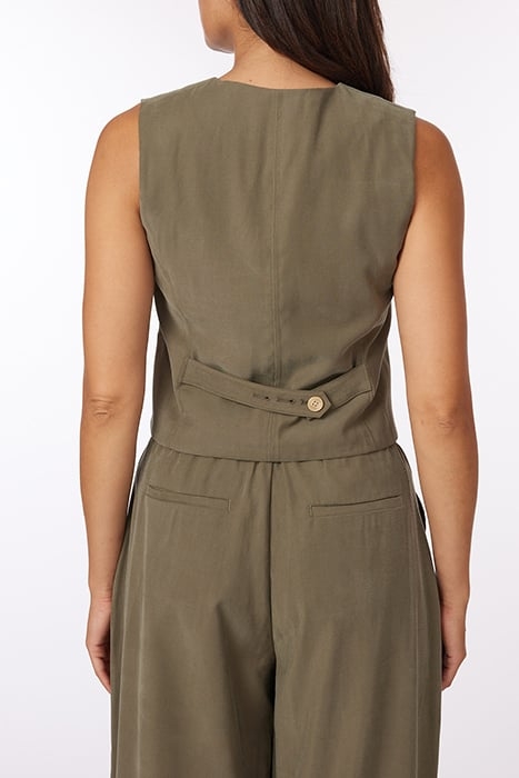 TWILL VEST DUSKY GREEN 2