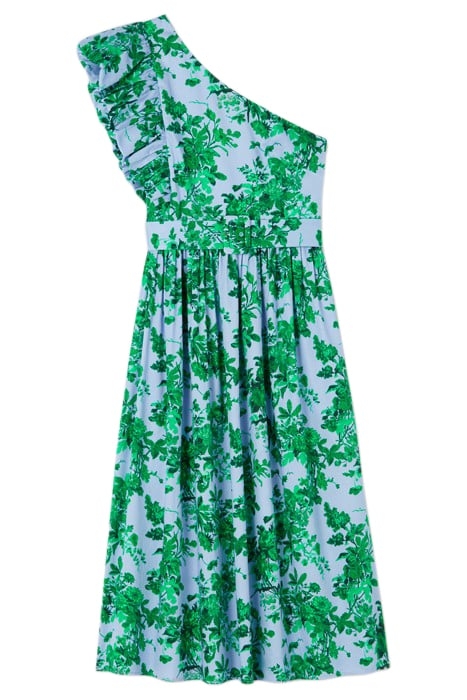 MAUD NEON MIDI DRESS BLUE 3