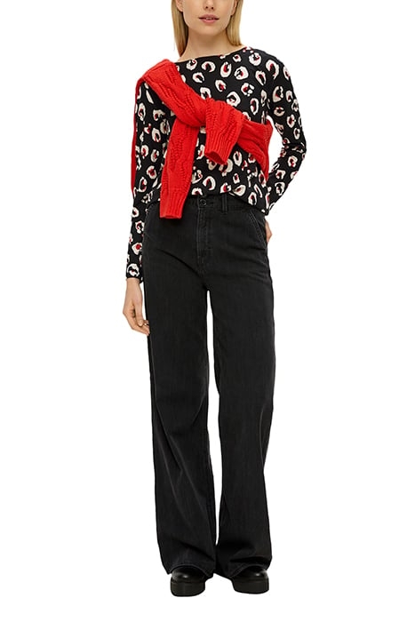 S.OLIVER T-SHIRTS GREY/BLACK 4