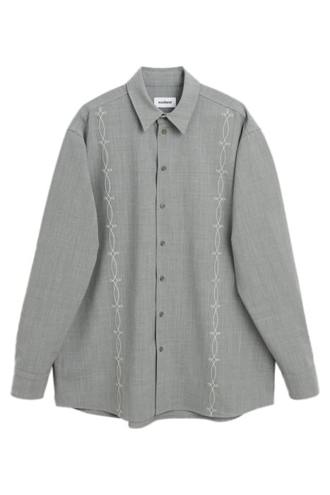 DAMON EMBROIDED SHIRT GREY EMROIDERED 1