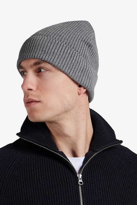 BEANIE ORGANIC COTTON-STRETCH GREY 2