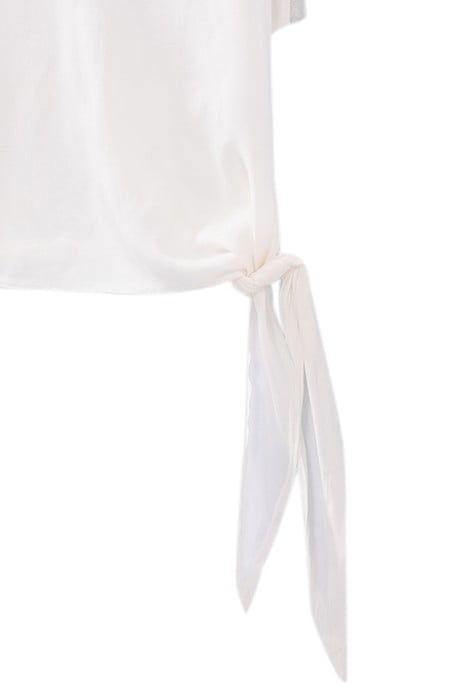 OFF-WHITE MIXED FABRIC TOP TO TIE ON SIDE OFF-WHITE 4