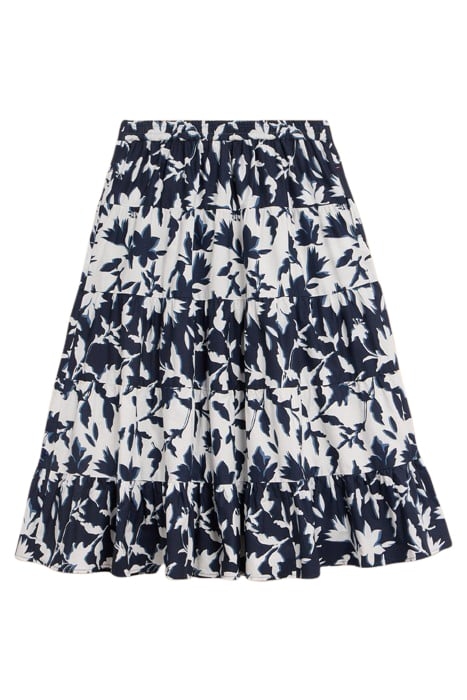 MAYRA MIXED PRINTED MIDI SKIRT NAVY PRINTED 3