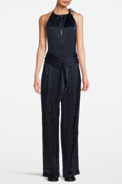 BELTED SATIN JUMPSUIT NIGHT SKY 1