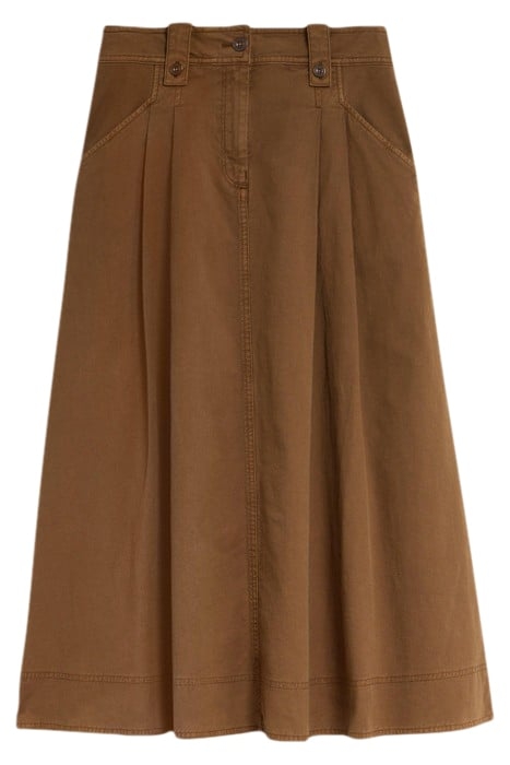 TARA CHINO SKIRT MID TAN 2