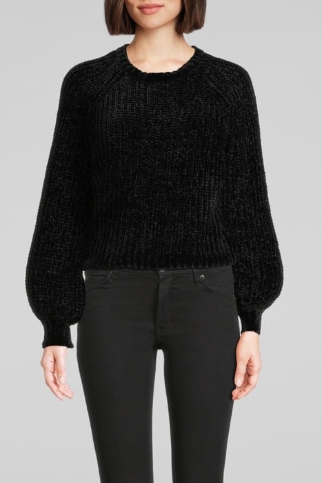 BISHOP SLEEVE TIE FRONT TOP BLACK 1