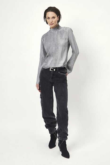 LIZ TURTLENECK TOP GREY CLOUD 1