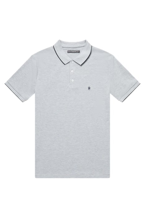 SINGLE TIPPED PIQUE POLO CHARCOAL MEL/MARINE 2