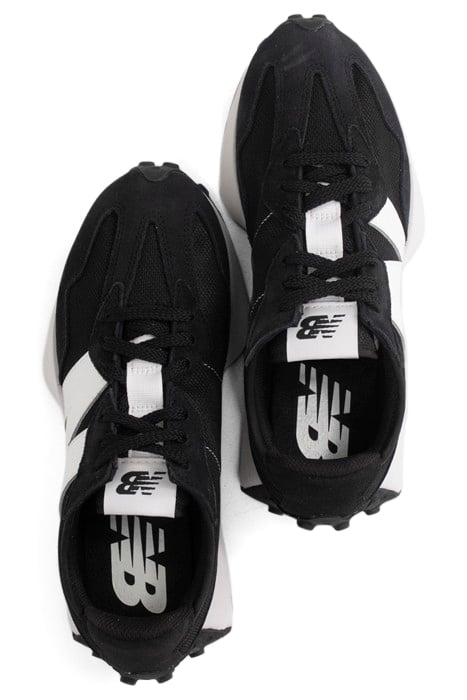 BLACK AND WHITE NEW BALANCE 327 TRAINERS BLACK 3