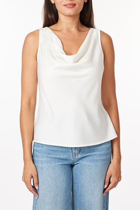 SLEEVELESS DRAPE NECK TOP SUGAR SWIZZLE 1