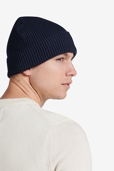 BEANIE ORGANIC COTTON-STRETCH NAVY 2