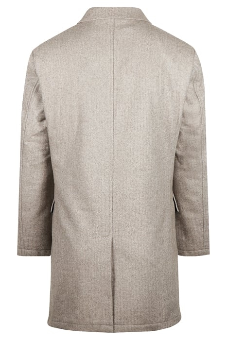 WOOL HERRINGBONE OVER COAT SAND 5