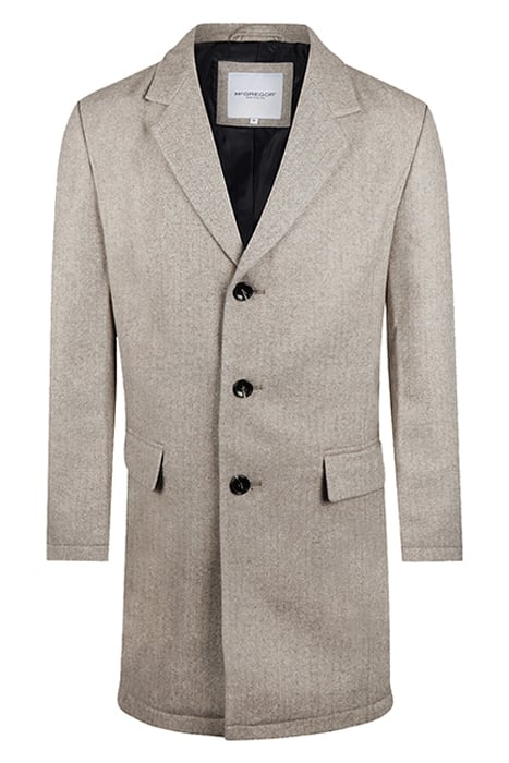 WOOL HERRINGBONE OVER COAT SAND 4