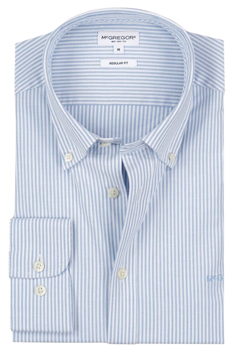 SRETCH OXFORD SHIRT SMALL STRIPE LIGHT BLUE 3