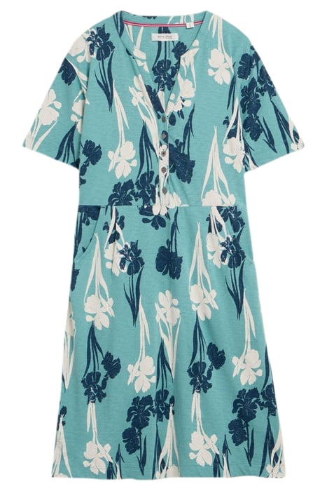 TAMMY COTTON JERSEY DRE TEAL PRINTED 2