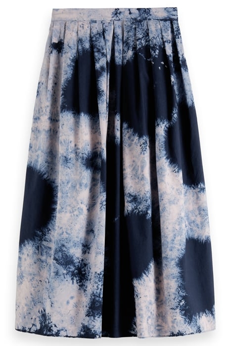 BLEACH PRINT SKIRT ICE DYE NAVY 5